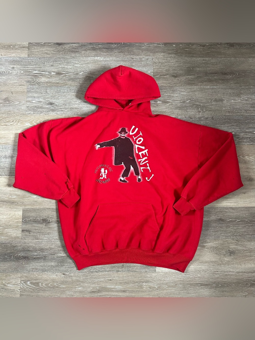 Rare Y2K Violent J Michael Jackson ICP Juggalo Very Distressed Hoodie Sz 3X